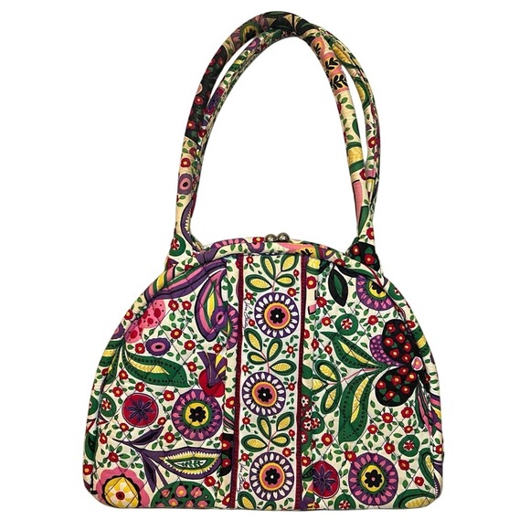 Vera Bradley Eloise Viva La Vera Kiss Lock Purse Clam Shell Purse - Picture 1 of 16